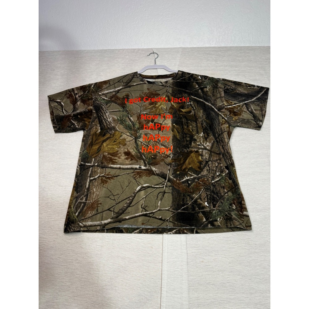 Russell Outdoors Mens XL Realtree Camo Duck Dynasty Happy Happy Happy T-Shirt
